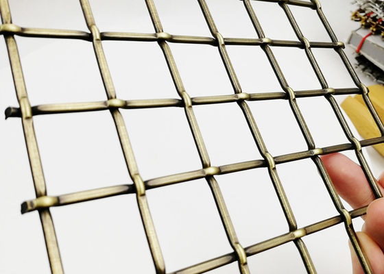 fio de metal de bronze decorativo Mesh Stairs Railings de Rustproofing das grades de 5.5mm