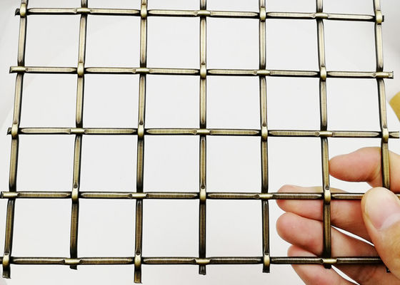 fio de metal de bronze decorativo Mesh Stairs Railings de Rustproofing das grades de 5.5mm