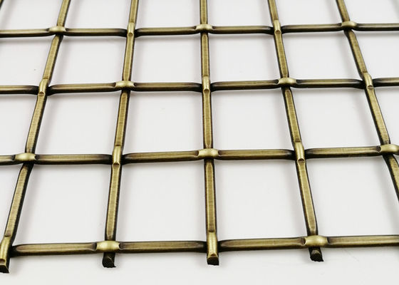 fio de metal de bronze decorativo Mesh Stairs Railings de Rustproofing das grades de 5.5mm