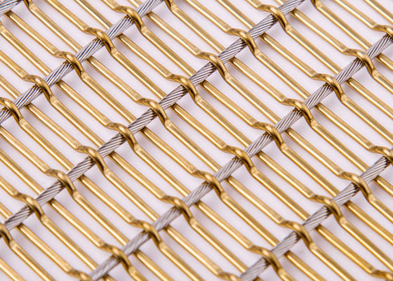 O vidro da decoração laminou o GV de Mesh Fabric 4.5mm do metal flexível para o elevador Salão