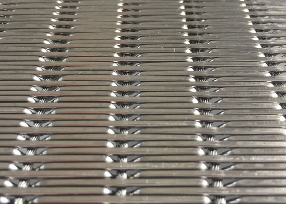 Painéis de parede interior frisados do elevador do OEM de Mesh Fabric do metal flexível de 9mm 2m