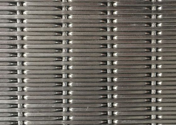 Painéis de parede interior frisados do elevador do OEM de Mesh Fabric do metal flexível de 9mm 2m