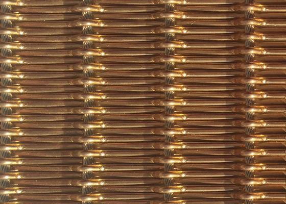 metal flexível tecido arquitetónico Mesh Fabric Free Oil de 12m 1.55mm Rod Pitch