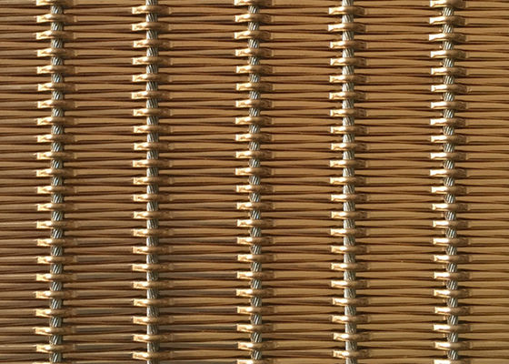 metal flexível tecido arquitetónico Mesh Fabric Free Oil de 12m 1.55mm Rod Pitch