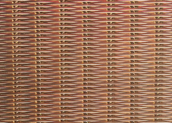 metal flexível tecido arquitetónico Mesh Fabric Free Oil de 12m 1.55mm Rod Pitch