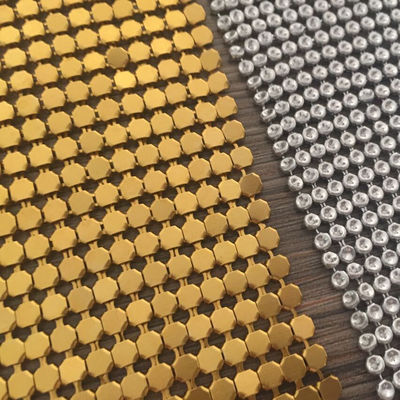 Metal metálico de alumínio Mesh Fabric For Clothing de Oilproof das lantejoulas do revestimento do GV