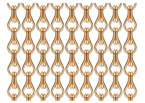 gancho decorativo da cor 20.4mm do abricó da tela da mosca da porta da corrente de 100*200cm