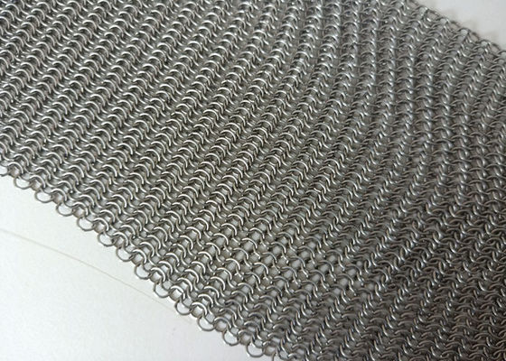 Cor natural decorativa de Chainmail Ring Mesh Curtain Screen Building Facades