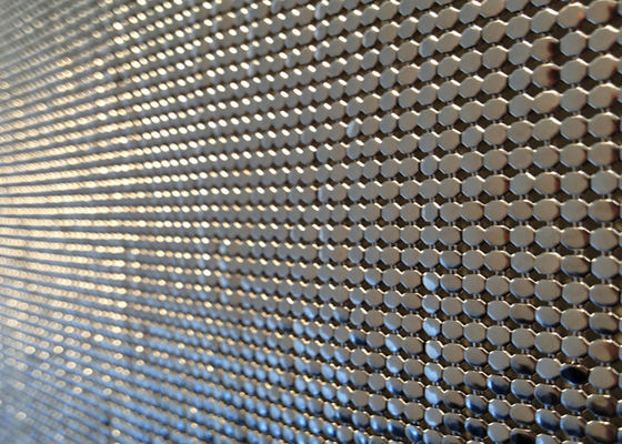 Tela de aço inoxidável da lantejoula do metal de Oilproof 7mm exterior e interior
