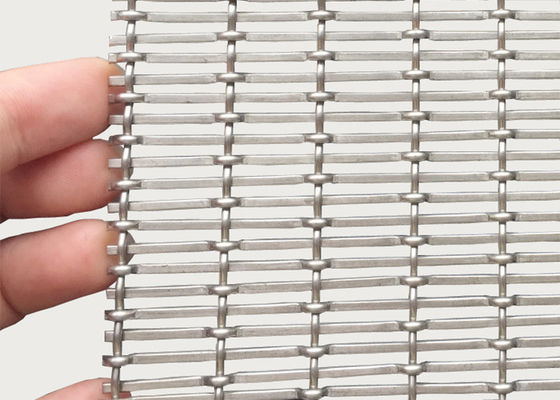 divisores arquitetónicos de aço inoxidável grossos de 3mm Mesh Woven Wire Screen Space