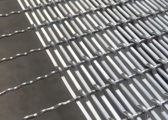 divisores arquitetónicos de aço inoxidável grossos de 3mm Mesh Woven Wire Screen Space