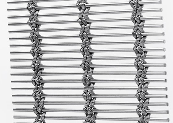 Cor natural grossa arquitetónica da malha 7mm do metal flexível da fachada do revestimento