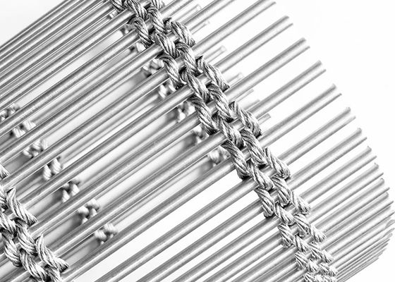 Cor natural grossa arquitetónica da malha 7mm do metal flexível da fachada do revestimento