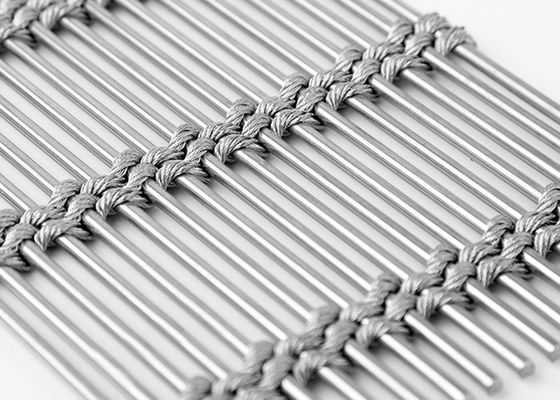 Cor natural grossa arquitetónica da malha 7mm do metal flexível da fachada do revestimento