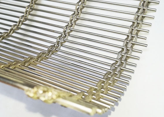 Corda de fio Rod Woven Soft 63% Mesh For Facade Cladding arquitetónico de aço inoxidável