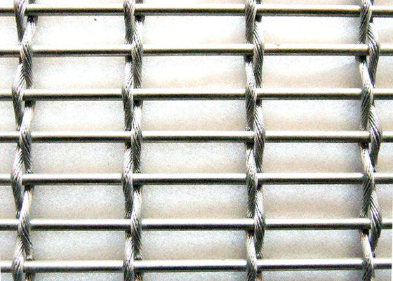 Fio tecido decorativo Mesh Crimped Architectural do divisor cego do metal da elegância