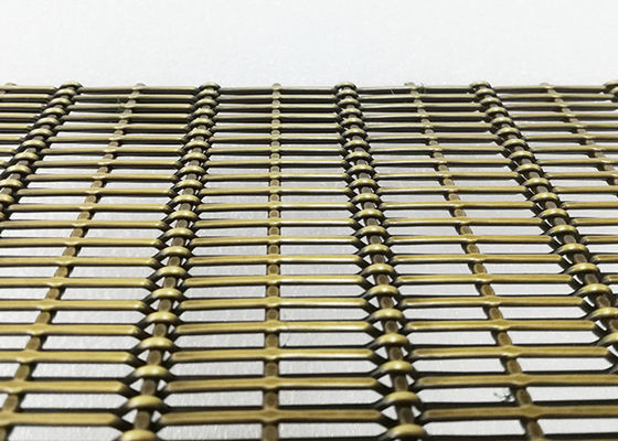 Metal tecido decorativo Mesh For Stainless Steel Screen da planície de bronze antiga