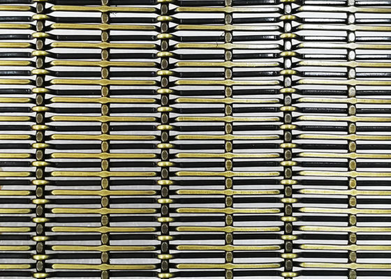 Metal tecido decorativo Mesh For Stainless Steel Screen da planície de bronze antiga
