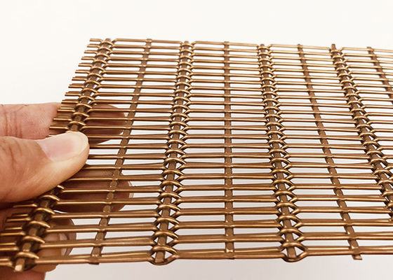 fio tecido decorativo de aço inoxidável Mesh For Screen Wall Cladding de 4mm Pvd