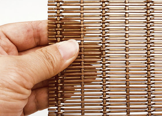 fio tecido decorativo de aço inoxidável Mesh For Screen Wall Cladding de 4mm Pvd