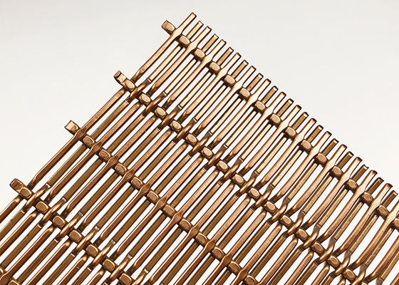 fio tecido decorativo de aço inoxidável Mesh For Screen Wall Cladding de 4mm Pvd