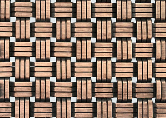 O metal arquitetónico de aço inoxidável de bronze antigo engrena 1.8mm para o revestimento da fachada