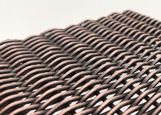 Cobertas de parede tecidas arquitetónicas de Mesh Copper Ss Decorative For do metal da antiguidade 6mm
