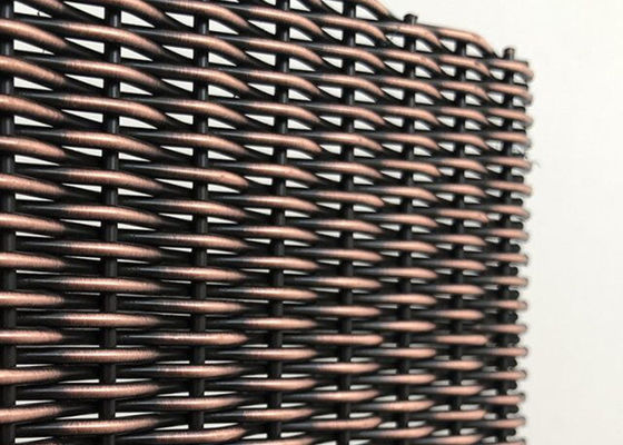 Cobertas de parede tecidas arquitetónicas de Mesh Copper Ss Decorative For do metal da antiguidade 6mm