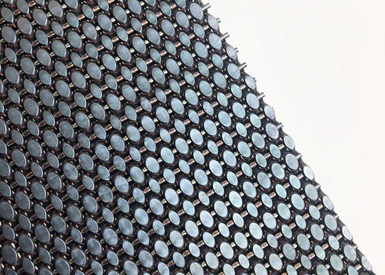 Revestimento arquitetónico de aço inoxidável de Mesh Woven Wire For Facade do chapeamento preto da cor