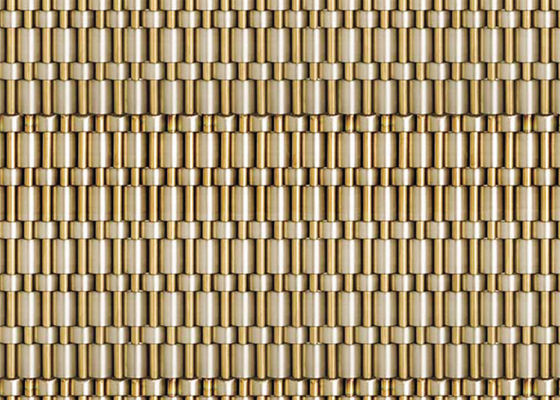 Metal arquitetónico de abertura Mesh Copper Wire Decorative Panel de 0% para a parede do elevador