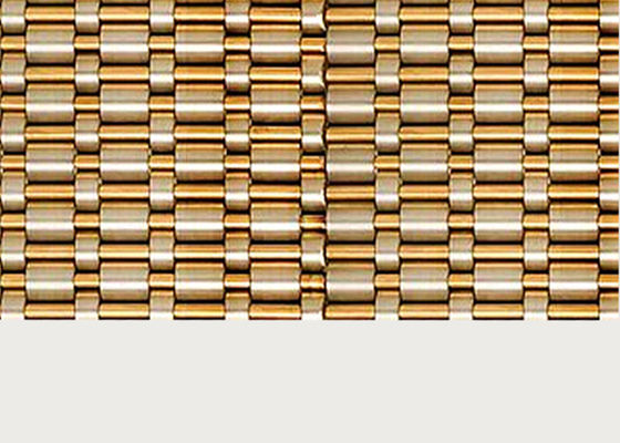 Metal arquitetónico de abertura Mesh Copper Wire Decorative Panel de 0% para a parede do elevador