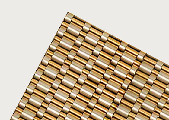Metal arquitetónico de abertura Mesh Copper Wire Decorative Panel de 0% para a parede do elevador