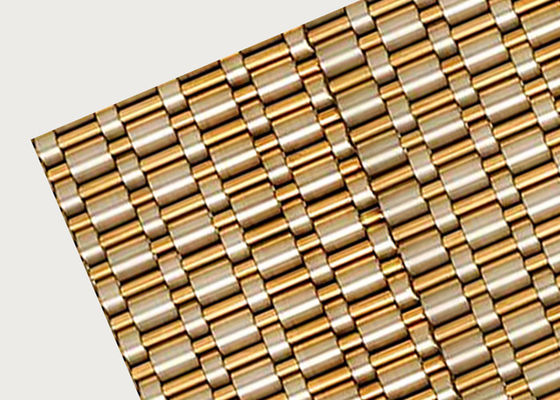 Metal arquitetónico de abertura Mesh Copper Wire Decorative Panel de 0% para a parede do elevador