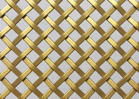 Fio arquitetónico Mesh Gold Color Panels do balcão de aço inoxidável de 3mm