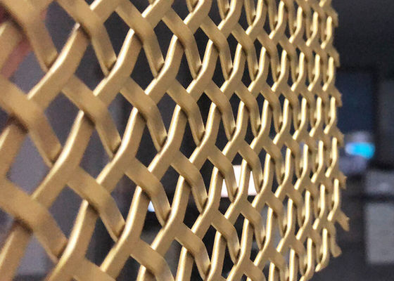 Fio arquitetónico Mesh Gold Color Panels do balcão de aço inoxidável de 3mm
