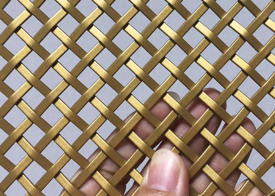 Fio arquitetónico Mesh Gold Color Panels do balcão de aço inoxidável de 3mm