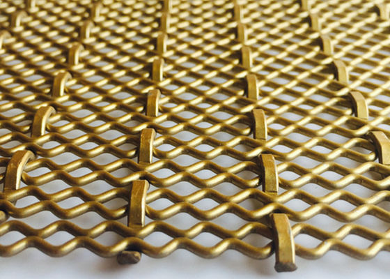 rede de arame tecida decorativa 4.0m x 2.0m da fachada de 4.5mm