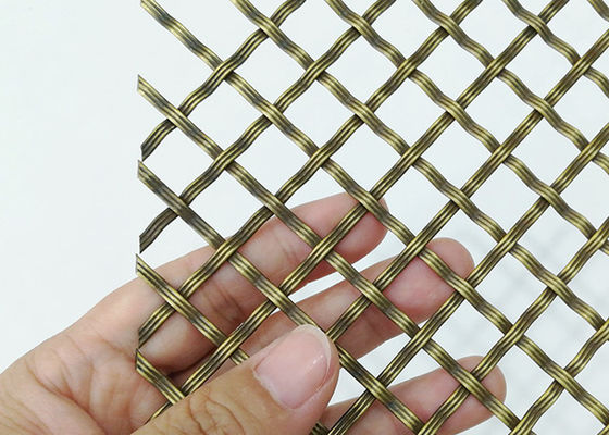 Fio tecido decorativo Mesh Brass Stainless Steel Cabinets da antiguidade 2mm