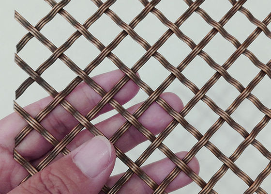 Fio tecido decorativo Mesh Brass Stainless Steel Cabinets da antiguidade 2mm