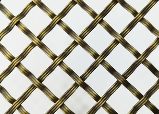 Fio tecido decorativo Mesh Brass Stainless Steel Cabinets da antiguidade 2mm