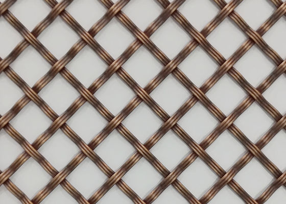 Fio tecido decorativo Mesh Brass Stainless Steel Cabinets da antiguidade 2mm