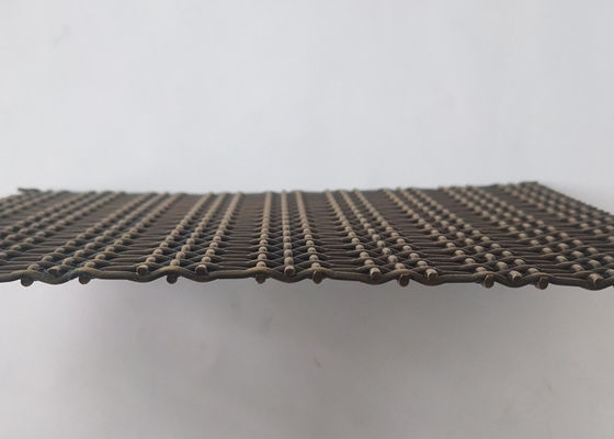 Bronzeado colora o fio frisado de aço inoxidável Mesh Decorative Woven de 3.6mm