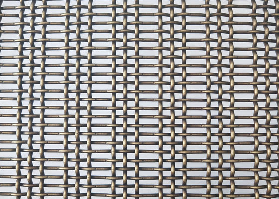 Bronzeado colora o fio frisado de aço inoxidável Mesh Decorative Woven de 3.6mm