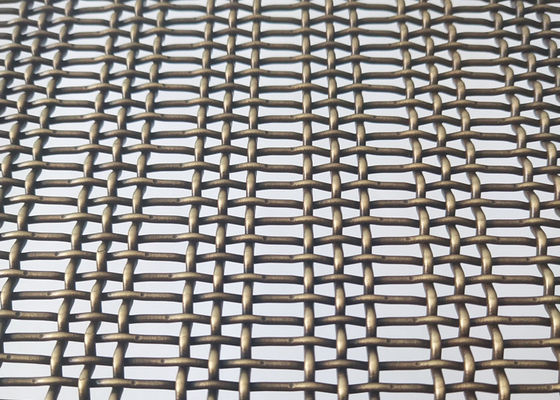 Bronzeado colora o fio frisado de aço inoxidável Mesh Decorative Woven de 3.6mm