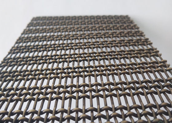 Bronzeado colora o fio frisado de aço inoxidável Mesh Decorative Woven de 3.6mm