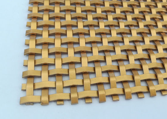 Fio tecido 2.5mm decorativo de aço inoxidável Mesh Panels For Cabinet