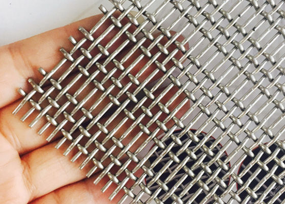 Fio frisado de aço tecido interior Mesh Decoration Building Facade do metal dos Ss 316