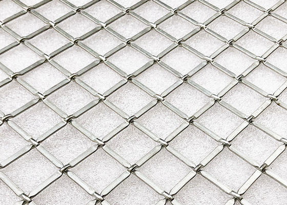 Portas frisadas tecidas de Mesh Metal Screen For Cabinet do fio dos Ss cor natural
