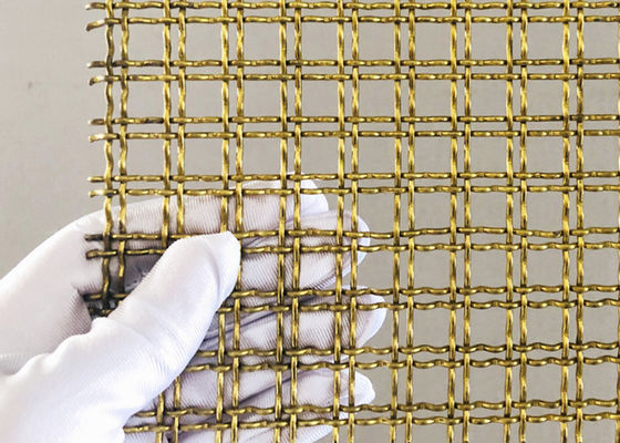 Fio dobro de bronze Mesh For Decorative Fence do friso do fechamento da resistência térmica