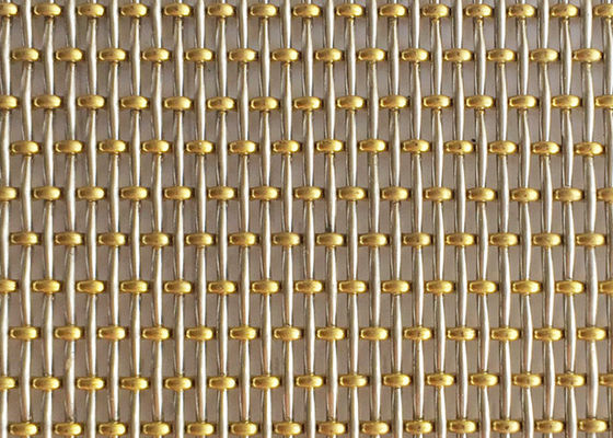 fio de bronze Mesh Woven Stairs Railing do friso do fechamento da decoração do grânulo de 3.2mm